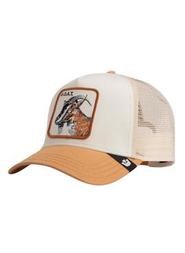 Gorra Goorin Bros The Goat blanco y mostaza para hombre