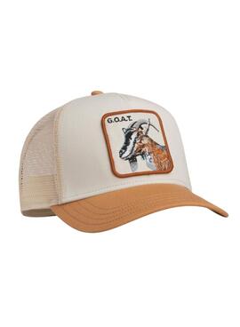 Gorra Goorin Bros The Goat blanco y mostaza para hombre