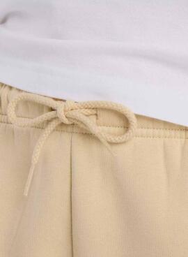 Shorts New Balance Fleece camel para mujer