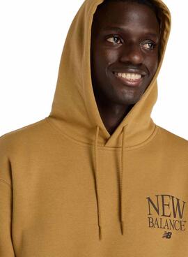 Sudadera New Balance Logo mostaza para hombre