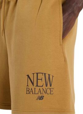 Bermudas New Balance amarillo mostaza para hombre