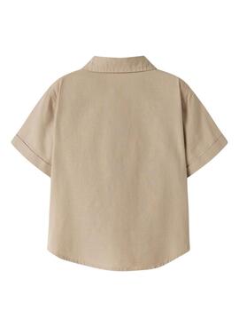 Camisa Name It Filip camel para niño