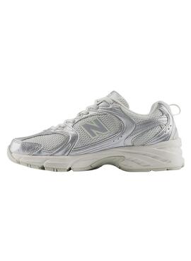 Zapatillas New Balnace Silver Metallic para mujer