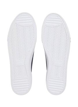 Zapatillas Tommy Jeans piel Archive con logo marino para hombre