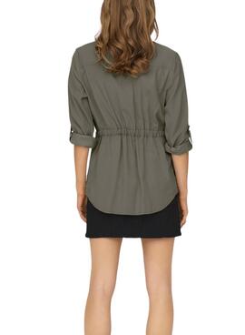 Sobrecamisa Only Laris verde para mujer
