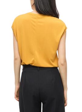 Camiseta Vila Modala amarillo para mujer