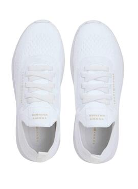 Zapatillas Tommy Hilfiger Knit Extralight blanco para mujer