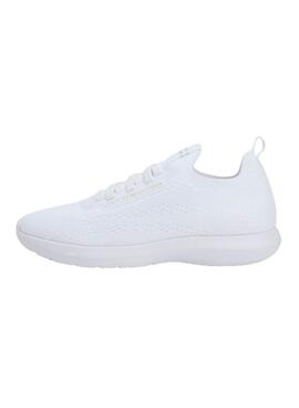 Zapatillas Tommy Hilfiger Knit Extralight blanco para mujer
