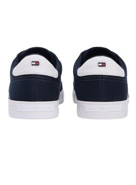 Zapatillas Tommy Hilfiger Vulc Core de lona marino para hombre