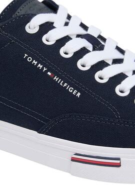 Zapatillas Tommy Hilfiger Vulc Core de lona marino para hombre