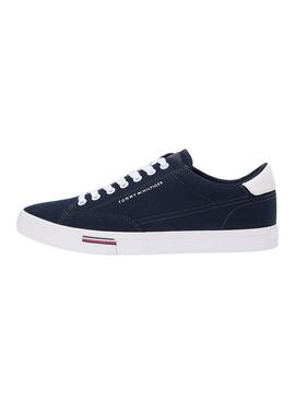 Zapatillas Tommy Hilfiger Vulc Core de lona marino para hombre