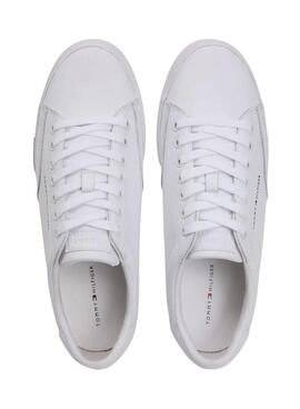 Zapatillas Tommy Hilfiger Vulc Core de piel blanco para hombre