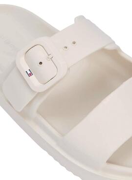 Sandalias Tommy Hilfiger Light doble tira beige para mujer