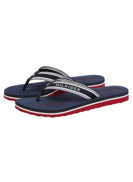 Chanclas Tommy Hilfiger Webbing marino para mujer