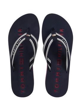 Chanclas Tommy Hilfiger Webbing marino para mujer