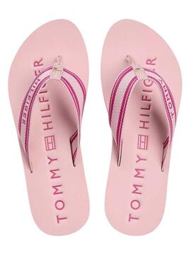 Chanclas Tommy Hilfiger Webbing rosa para mujer