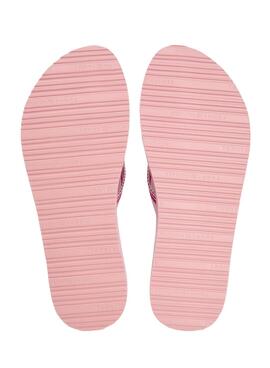 Chanclas Tommy Hilfiger Webbing rosa para mujer
