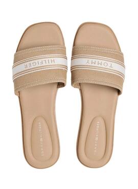 Sandalias Tommy Hilfiger mules tostado para mujer
