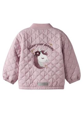 Chaqueta acolchada Name It Marlon rosa para niña