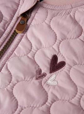 Chaqueta acolchada Name It Marlon rosa para niña