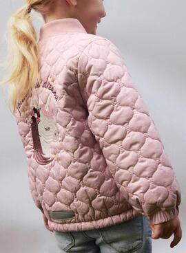 Chaqueta acolchada Name It Marlon rosa para niña