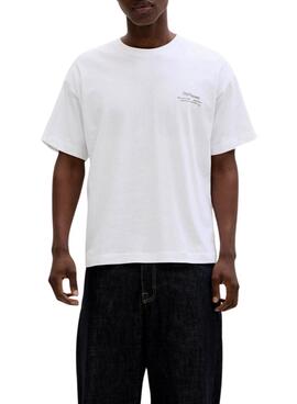 Camiseta Jack and Jones Montauk blanco para hombre
