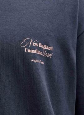 Camiseta Jack and Jones Montauk azul marino para hombre