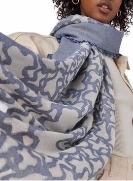 Foulard Tous Kaos Devore azul para mujer