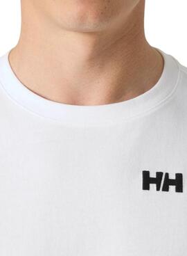 Camiseta Helly Hansen Core blanco para hombre