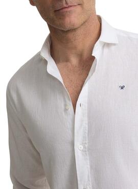 Camisa Silbon Sport Lino blanco para hombre