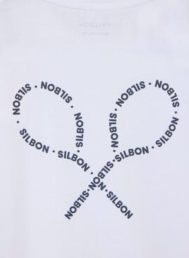 Camiseta Silbon Lettering blanco para hombre