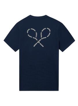 Camiseta Silbon Lettering azul marino para hombre