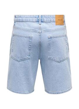 Bermudas Only and Sons Sedge denim claro para hombre