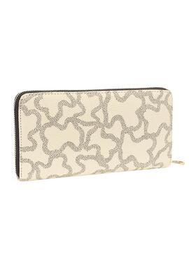 Billetera Tous Kaos Icon beige para mujer