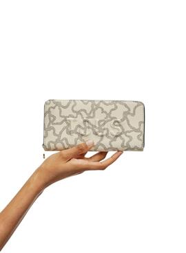 Billetera Tous Kaos Icon beige para mujer