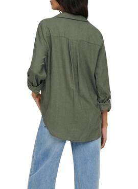 Camisa Only Goa verde para mujer