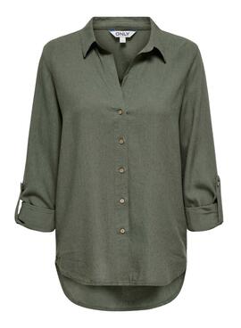 Camisa Only Goa verde para mujer