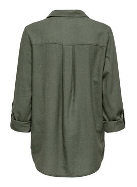 Camisa Only Goa verde para mujer