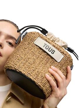 Bolso Tous saca Scoubidou natural y negro para mujer