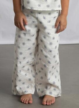 Conjunto Mayoral estampado floral azul crudo para bebé niña