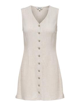 Vestido Only Siesta beige para mujer