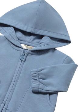 Sudadera con capucha Mayoral azul cielo para bebé
