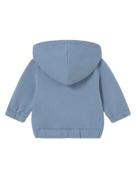 Sudadera con capucha Mayoral azul cielo para bebé