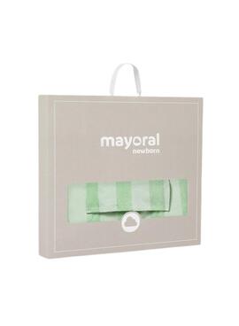 Capa de baño Mayoral cocodrilo verde mint para bebé