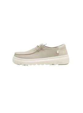 Zapatos Walkin Pitas Menton beige para mujer