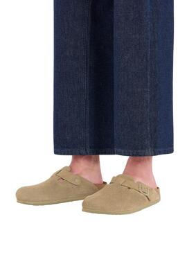 Zuecos Birkenstock Boston verde