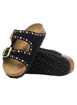 Sandalias Birkenstock Arizona Rivets negro para mujer