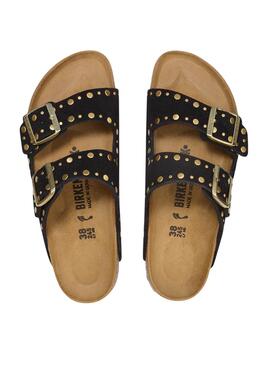 Sandalias Birkenstock Arizona Rivets negro para mujer