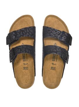 Sandalias Birkenstock Arizona Leo negro para mujer