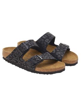 Sandalias Birkenstock Arizona Leo negro para mujer